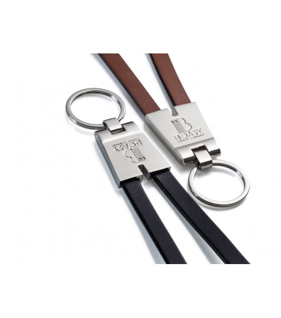 Brown Leather ID Lanyards 