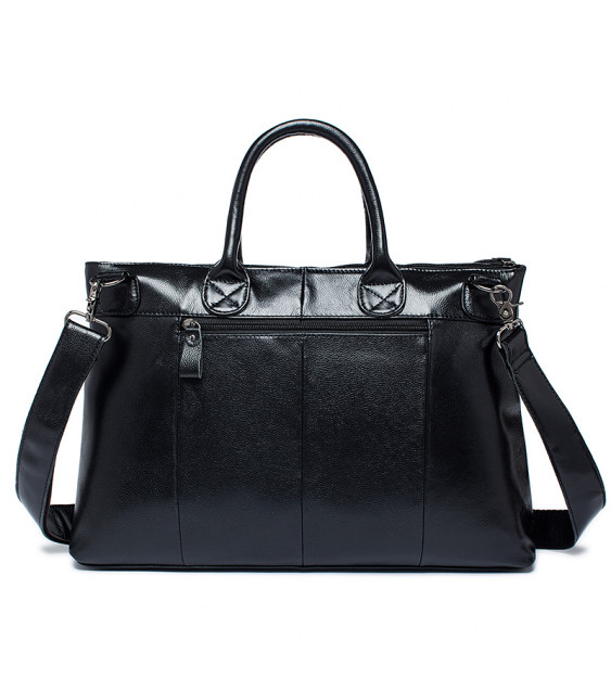 Liam Michael Business Leather Bag (Black)