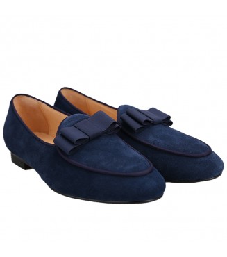 Liam Michael Special Occasion Collection 90 (blue suede with blue bow)
