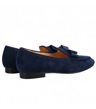 Liam Michael Special Occasion Collection 90 (blue suede with blue bow)