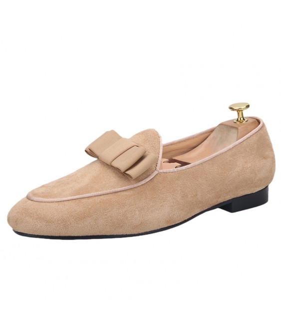 Liam Michael Special Occasion Collection 89 (beige suede with beige bow)