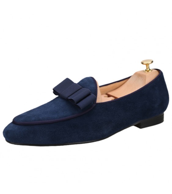 Liam Michael Special Occasion Collection 90 (blue suede with blue bow)