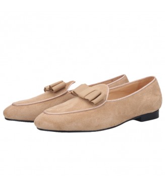 Liam Michael Special Occasion Collection 89 (beige suede with beige bow)